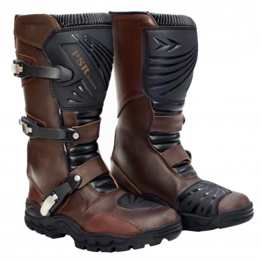 PSR Brown Adventure Touring Boots Long