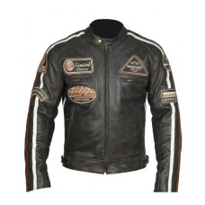 PSR Sports Leather Jacket 7862 Brown